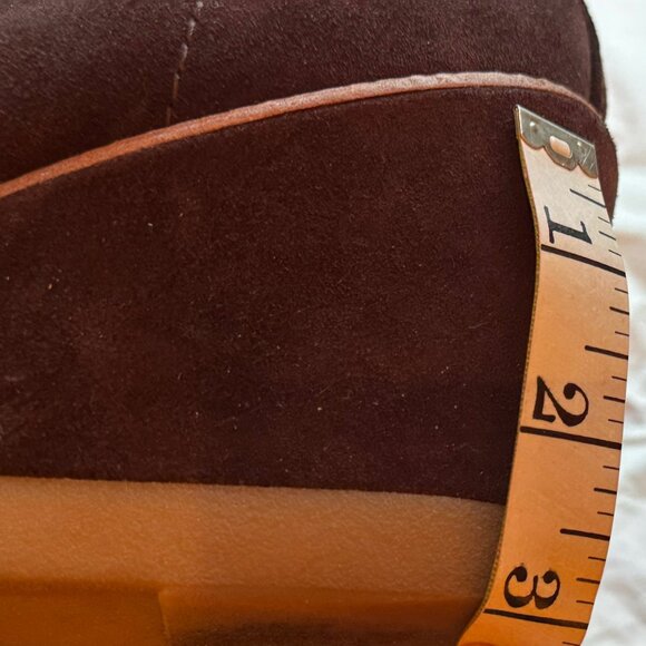 Coach Cassy Brown Suede Wedge Heel Lace Up Bootie, 8.5M, EUC - Picture 4 of 12